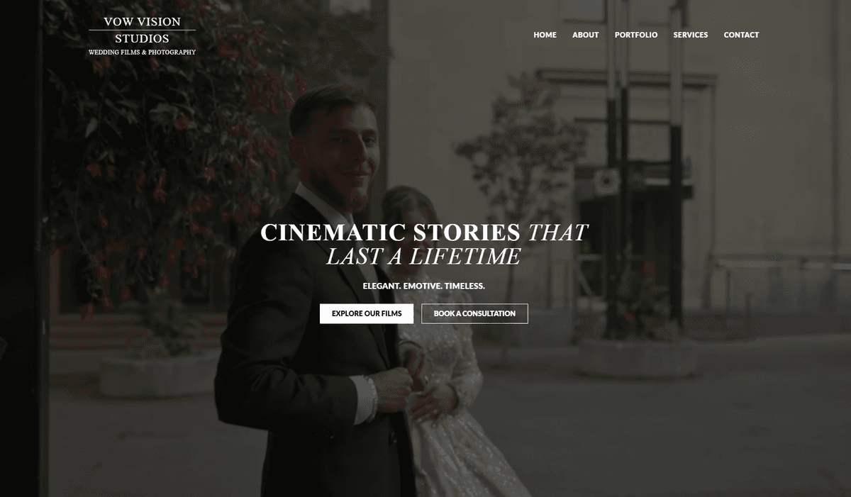 Vow Visions Studio Website - Image 3