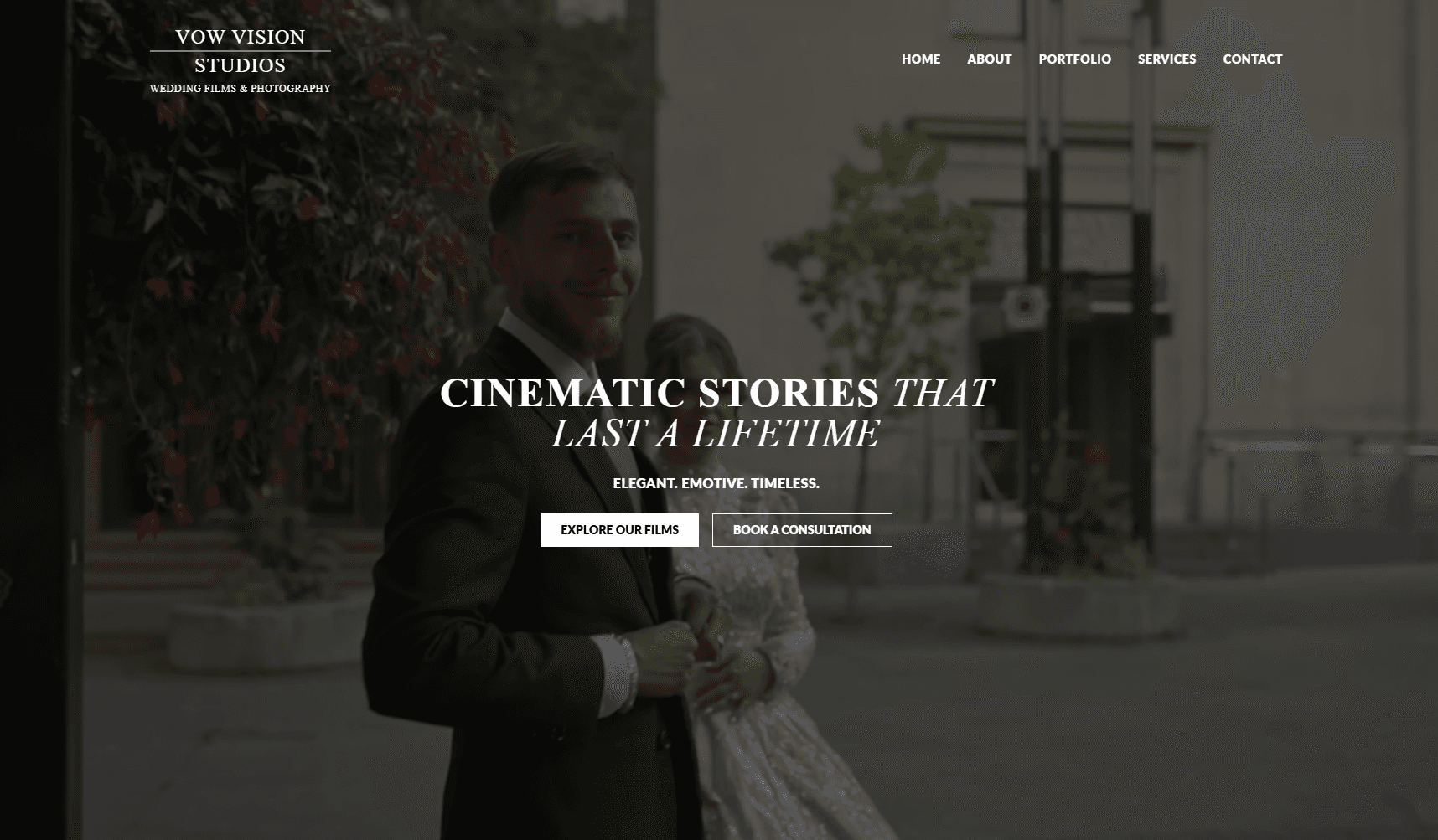 Vow Visions Studio Website